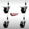 Service Caster 3'' SS Soft Rubber Swivel 7/8'' Expanding Stem Caster Set 2 Total Lock Brakes, 4PK SCC-SSEXTTL20S314-SRS-2-S-2-78 - alternate 3
